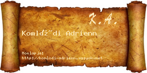 Komlódi Adrienn névjegykártya