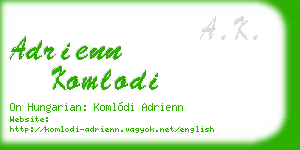 adrienn komlodi business card